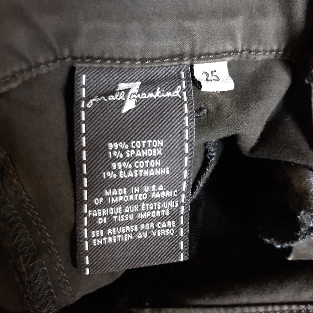 7 For All Mankind Wren Zipper Crop Pants Size 25 - Picture 12 of 14